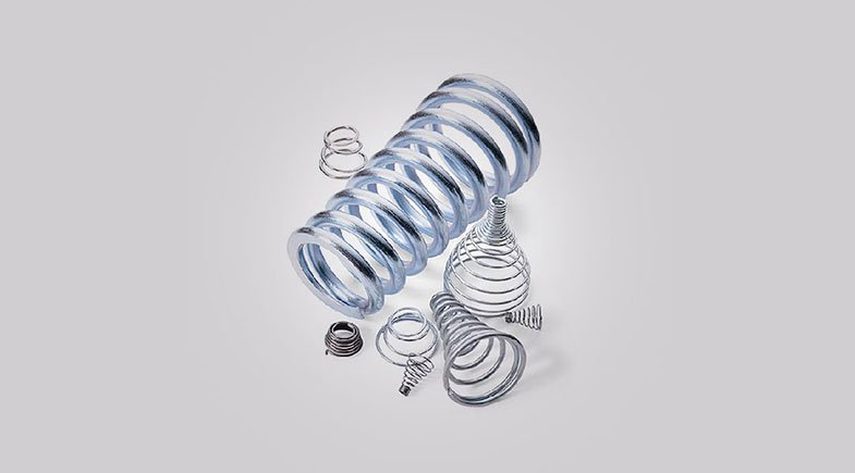 Image of a tapered compression spring