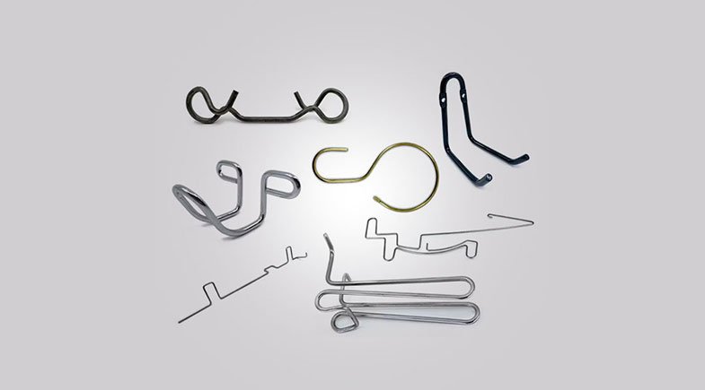Image of various custom wire forms for industrial use